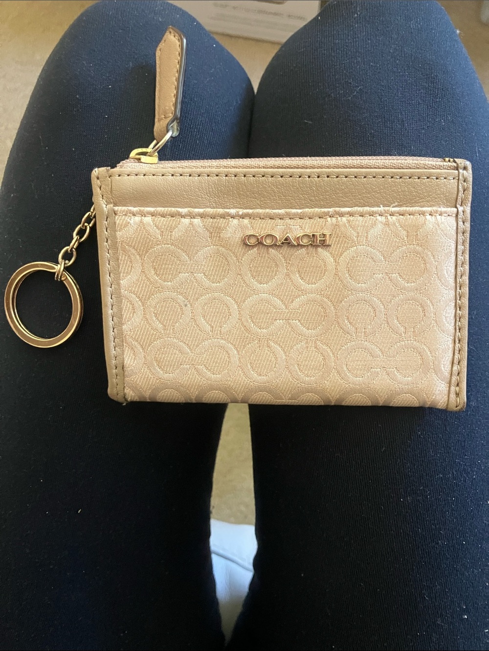 Coach key chain card holder